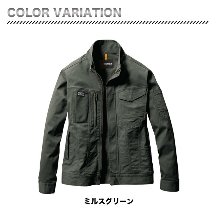 バートル 681 長袖ジャケット 即日発送 作業服 ストレッチ 長袖ジャンバー ブルゾン 男女兼用 ユニセックス 秋冬 ユニフォーム 作業着 BURTLE 681シリーズ【2023年 新作】クレイジーストレッチ ネイビー カーキ アッシュグレー ブラック 黒 M L LL